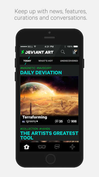 DeviantArt - aplikacja mobilna iOS