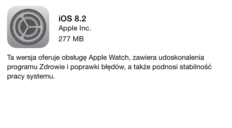 iOS 8.2 gotowy do pobrania