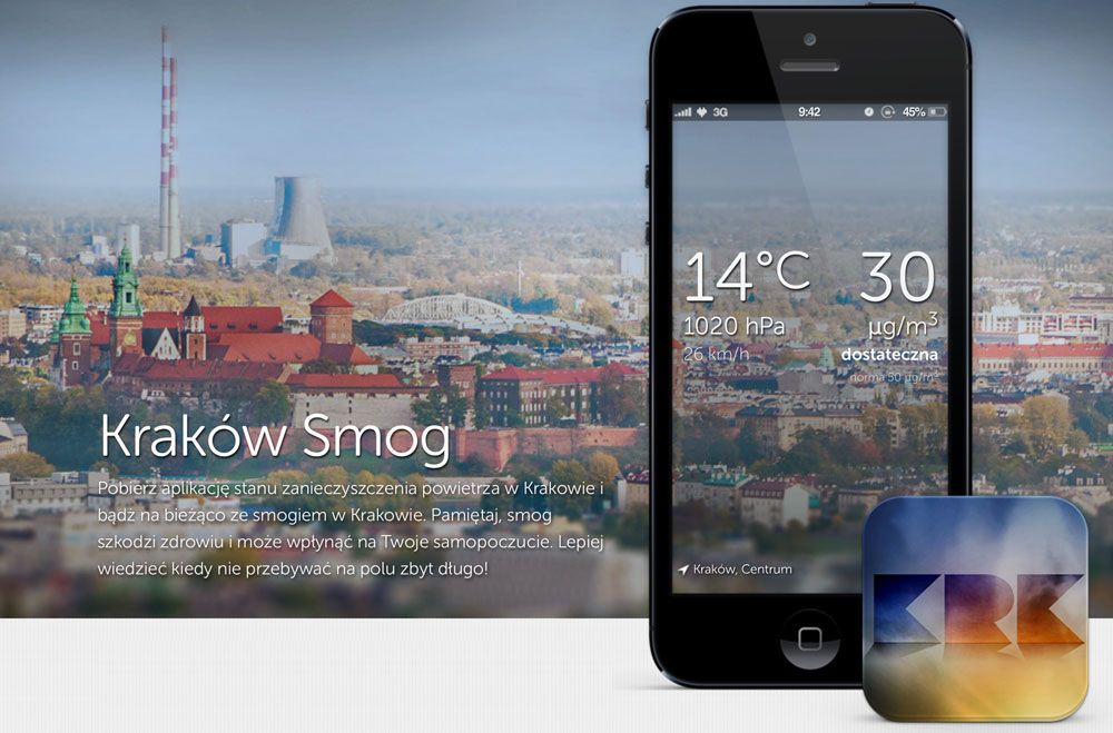 Aplikacja mobilna Kraków Smog