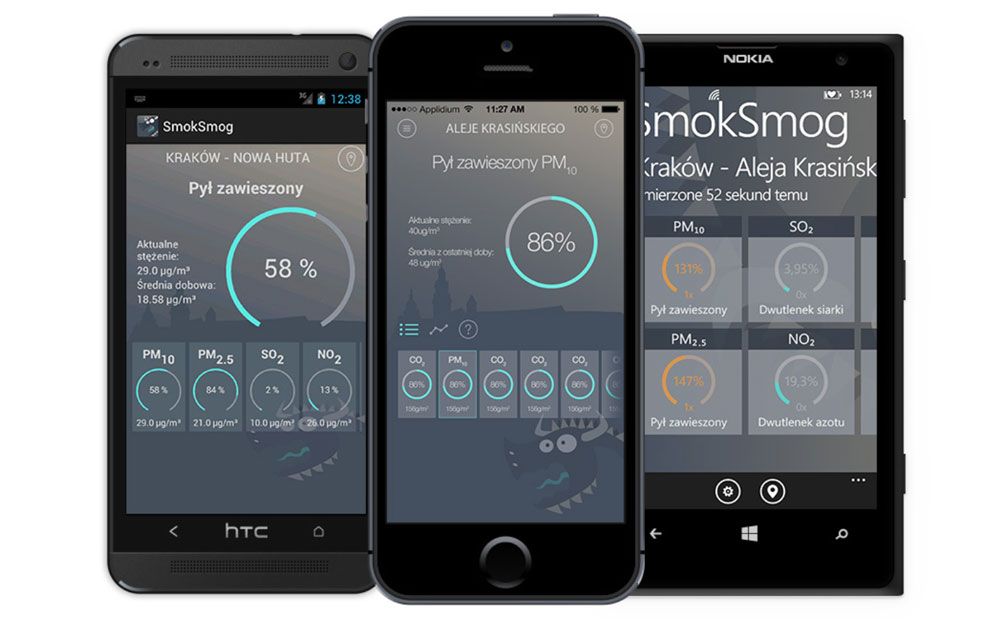Aplikacja mobilna Smok Smog