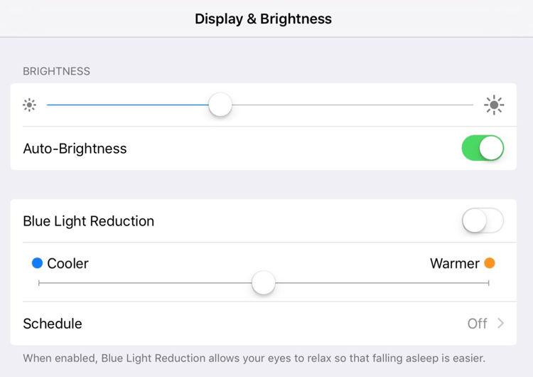 Redukcja światła niebieskiego iPhone z systemem iOS 9.3