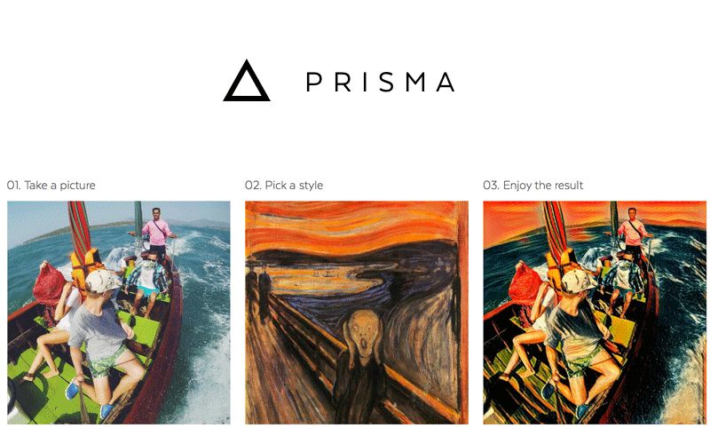 Aplikacja Prisma z artystycznymi filtrami do zdjęć