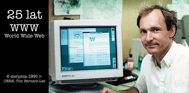 Tim Berners-Lee - twórca pierwszej strony internetowej, opublikowanej 6 sierpnia 1991 r.