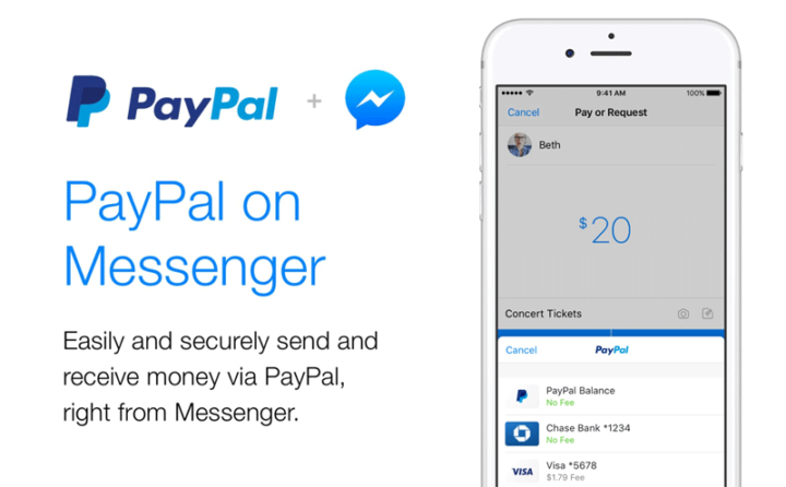 Natychmiastowe przelewy PayPal w komunikatorze Messenger od Facebooka