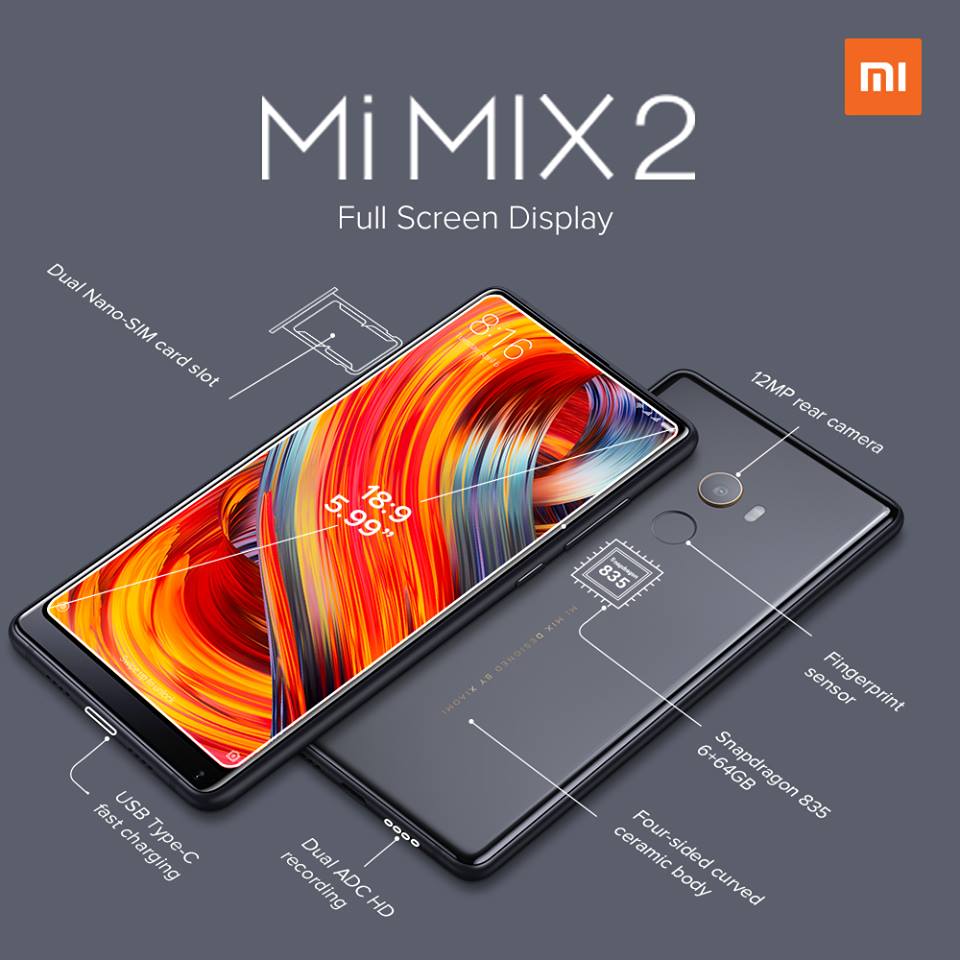 Mi Mix 2 - full screen display