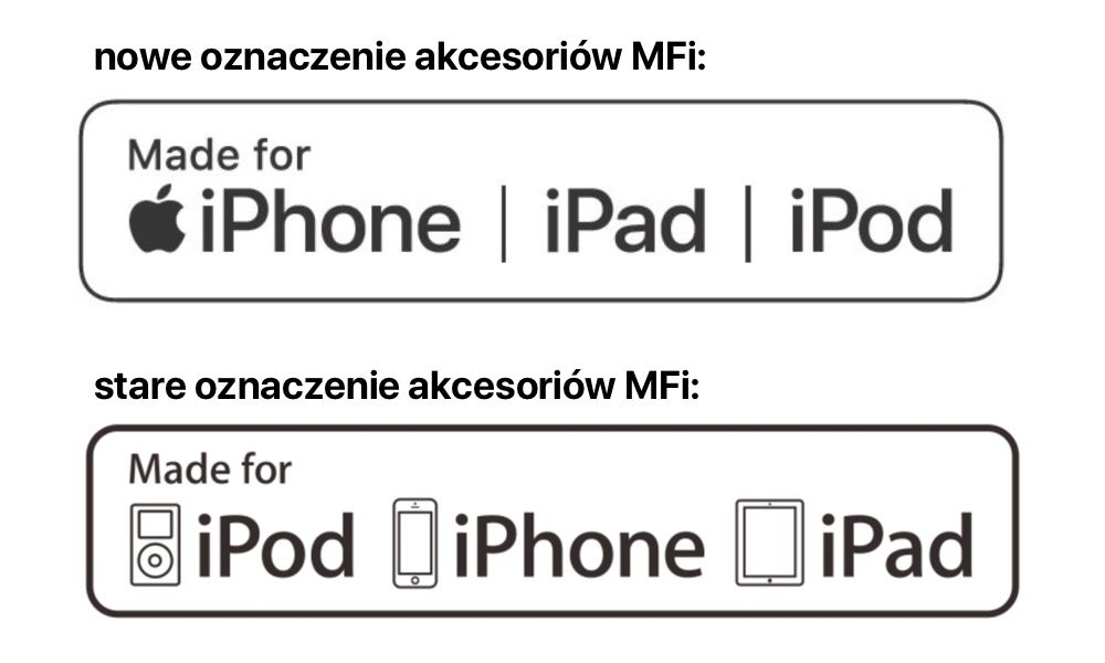 MFi: nowe vs. stare oznaczenie akcesoriów dla iPhone, iPada i iPoda
