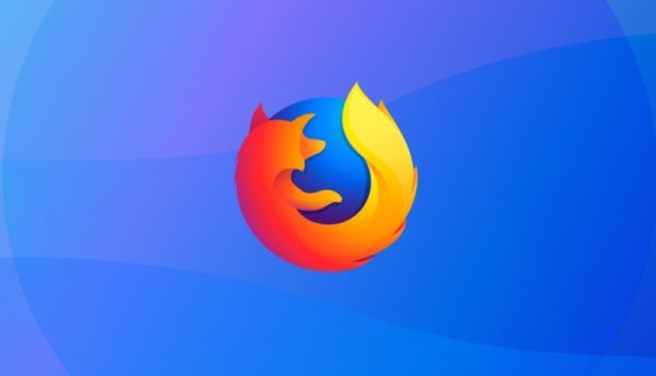 Logo Firefox na niebieskim tle (2018)