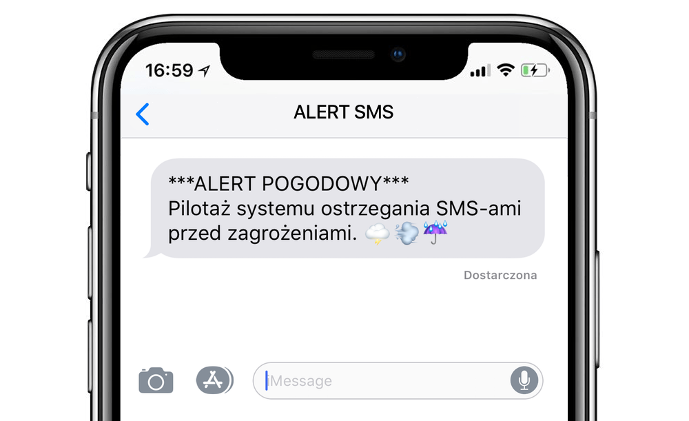 Pilotaż systemu ostrzegania SMS-ami przed zagrożeniami