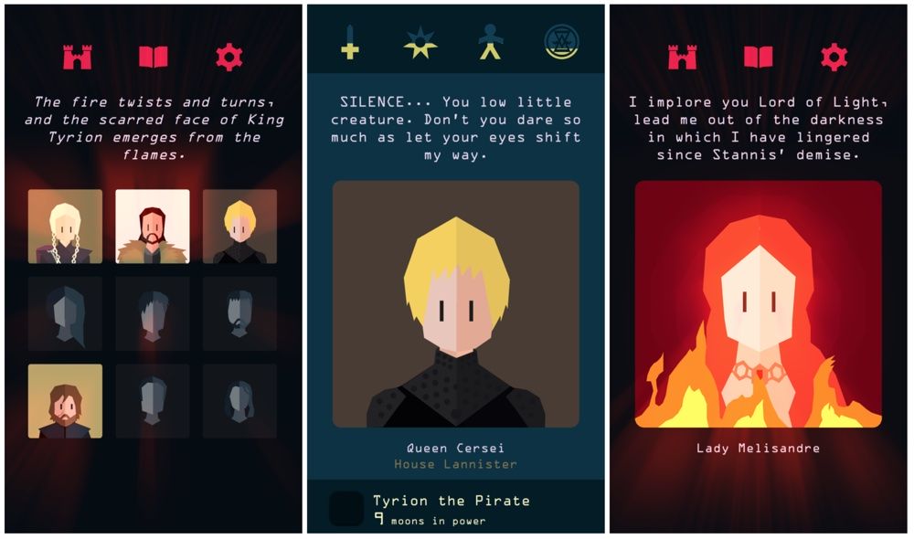 Screeny z gry „Reigns: Game of Thrones”