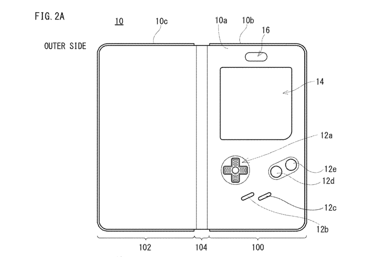 Patent obudowy zamieniającej smartfona w Game Boya (fot. Nintendo)