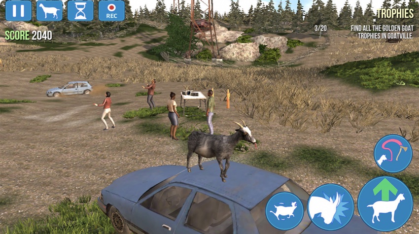 Screen z gry „Goat Simulator”
