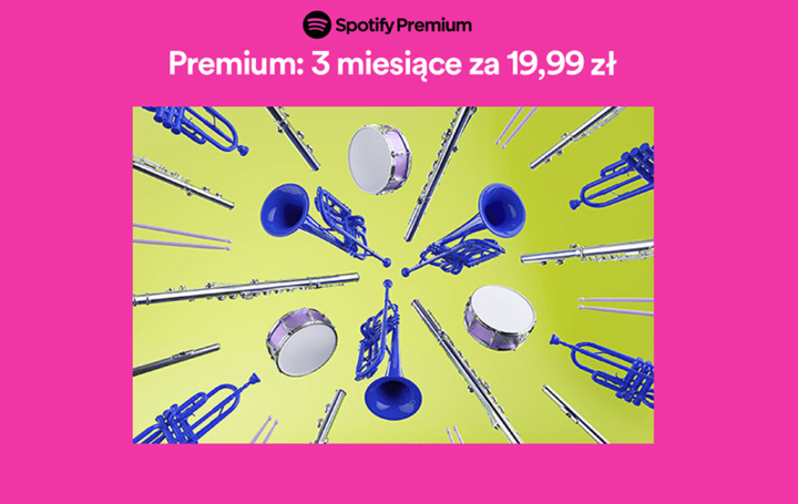 Promocja Spotify Premium 3 miesiące za 19,99 zł dla powracających
