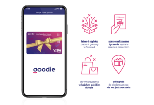 eKarta podarunkowa Visa w aplikacji mobilnej goodie
