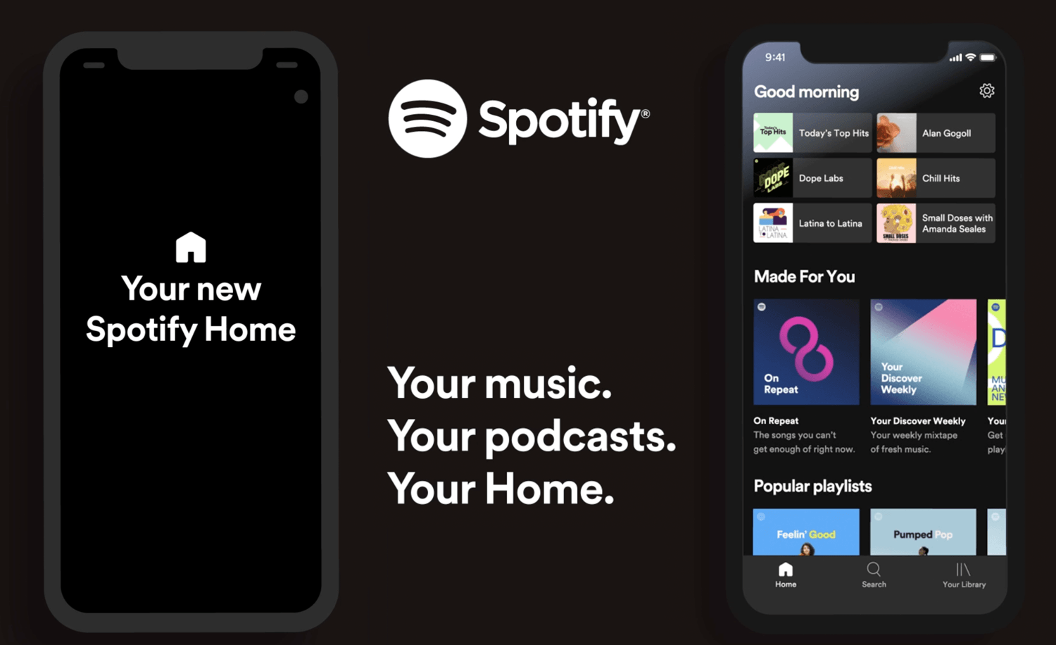 Nowy ekran główny w aplikacji mobilnej Spotify