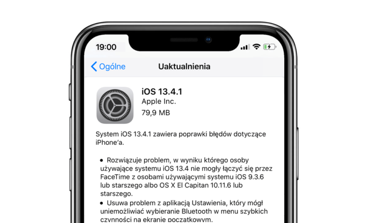 iOS 13.4.1 w trybie OTA na iPhone'a