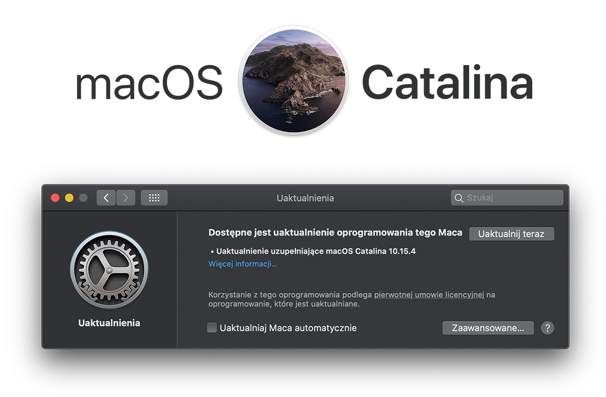 macOS Catalina 10.15.4 - uaktualnienie uzupełniające