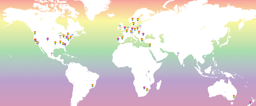 Mapa Google Pride - wparcie 70 organizacji LGBTQ+ na świecie
