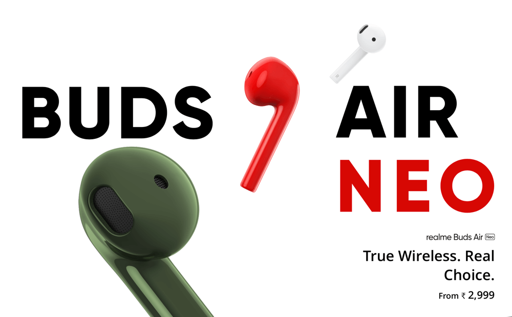 Douszne słuchawki bezprzewodowe realme Buds Air Neo