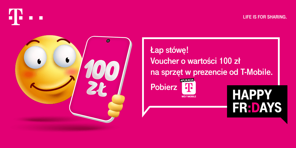 Voucher 100 zł na smartfony w T-Mobile (październik 2020)