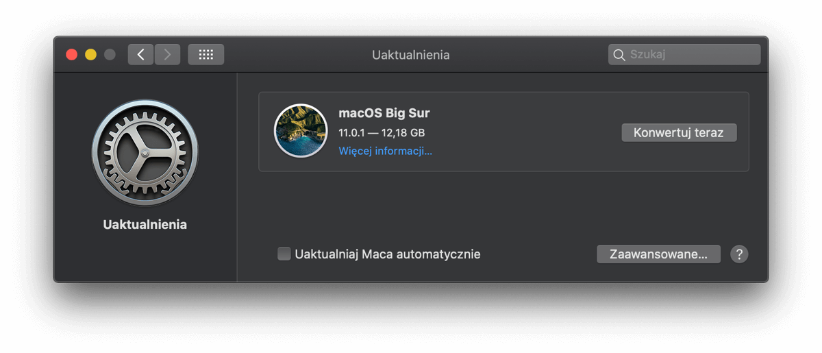 macOS 11 Big Sur update