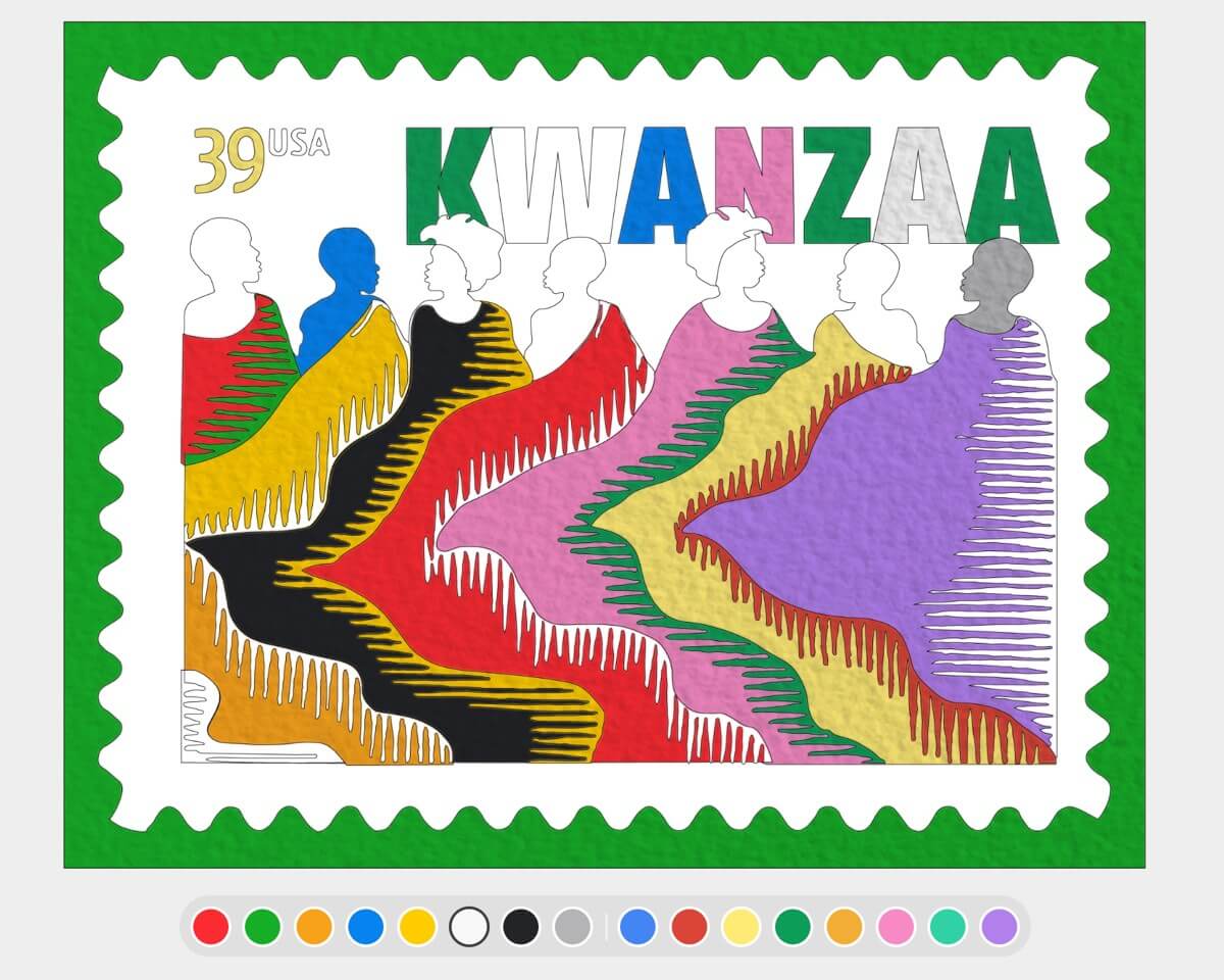 Kolorowanka Kwanzaa (Google Arts & Culture)