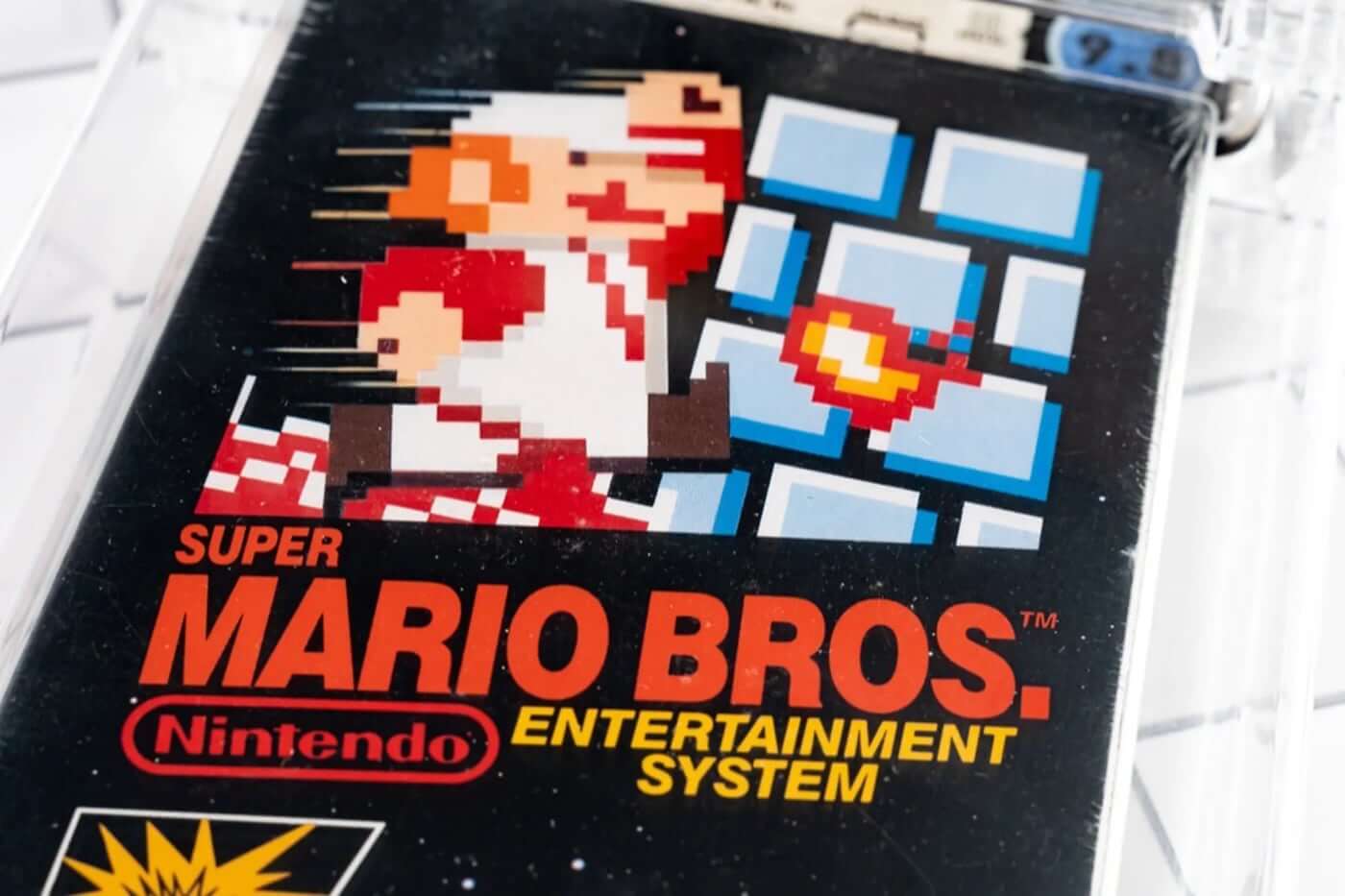 Oryginalnie zapakowany egzemplarz gry Super Mario Bros. (Rally)