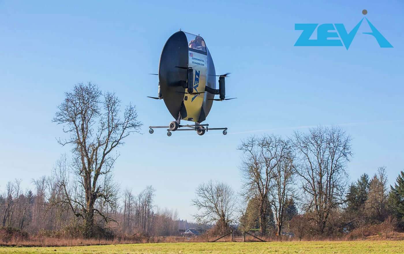 Lot testowy Zero eVTOL firmy Zeva