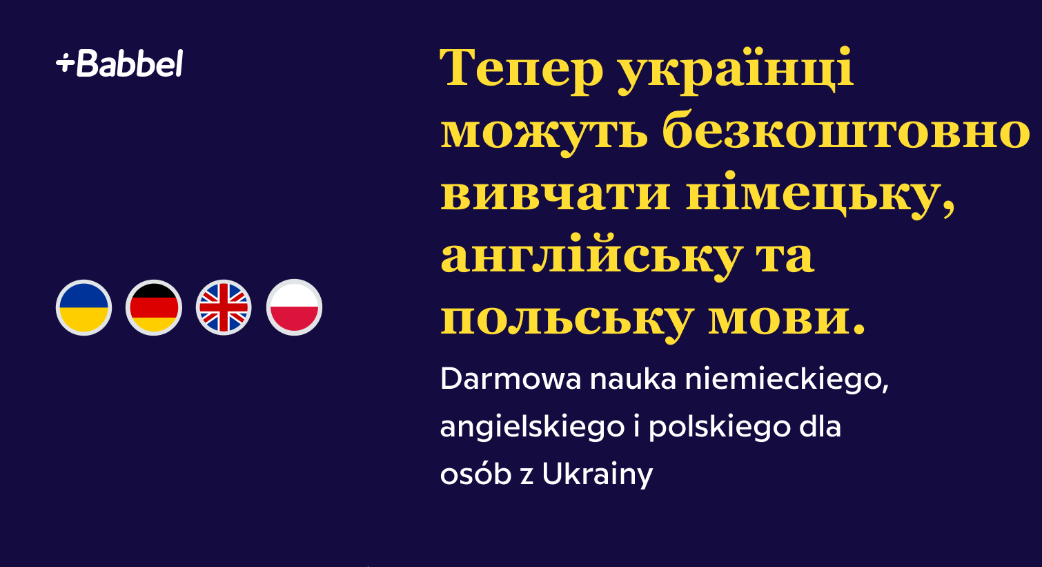 Darmowe kursy językowe dla Ukraińców od Babbel